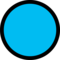 Blue Circle emoji on Microsoft